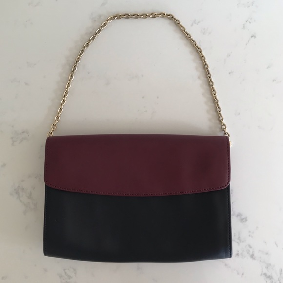 Colorblock envelope bag with chain strap - Picture 1 of 7